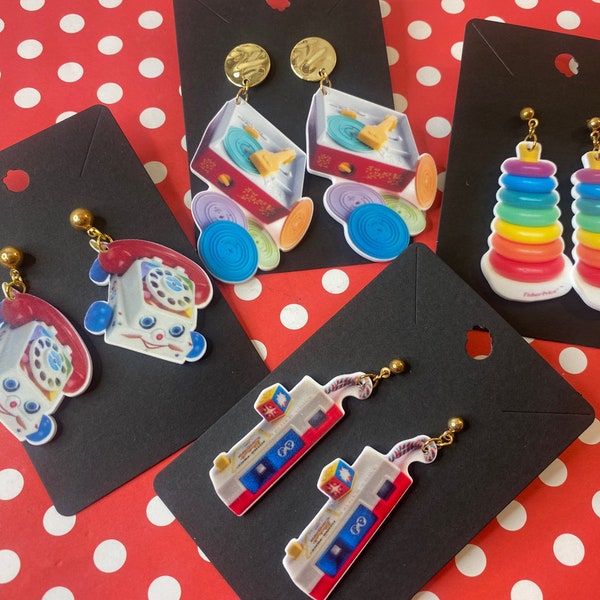 Toy Earrings Etsy