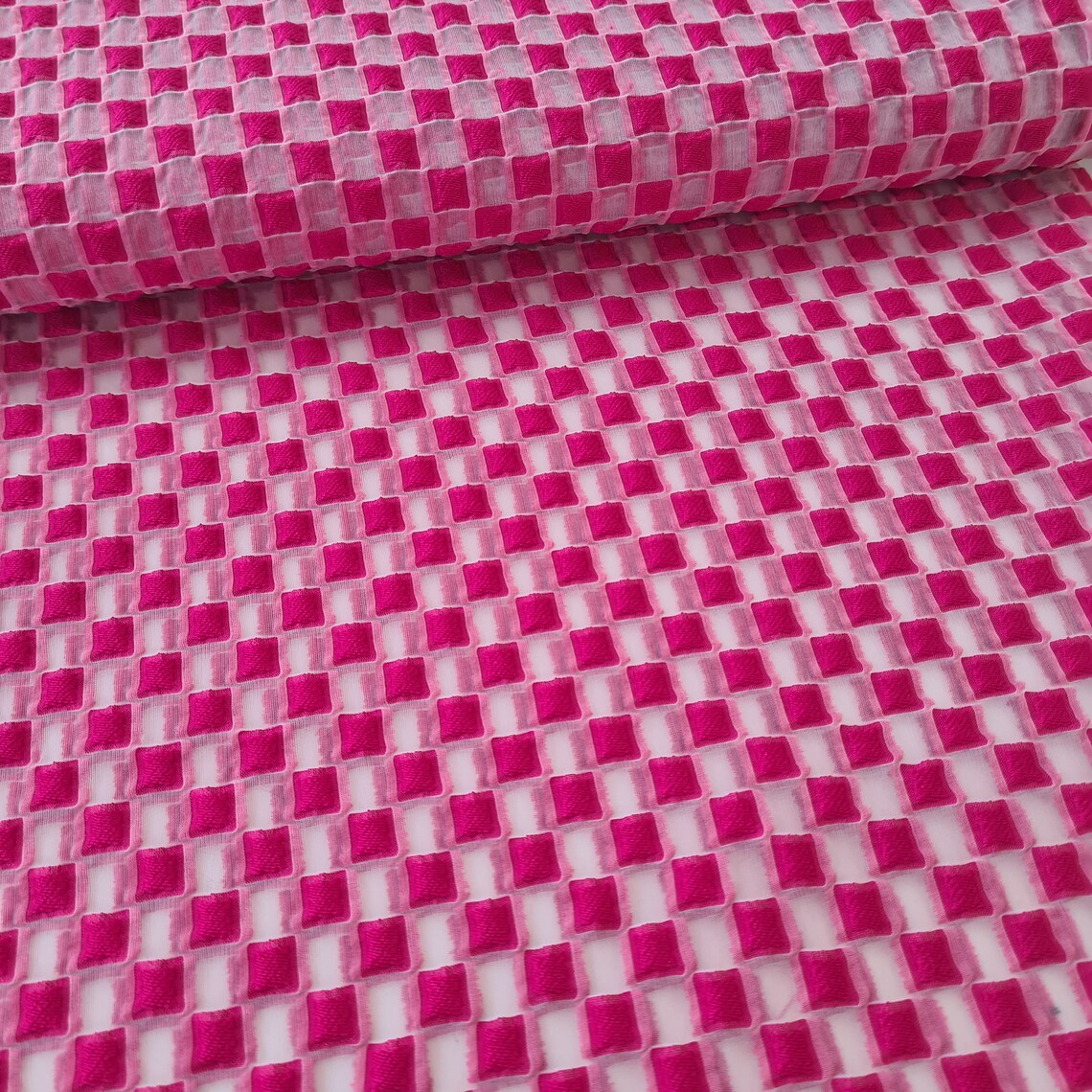 Rose soie tissu transparent soie pure naturelle tissu à | Etsy