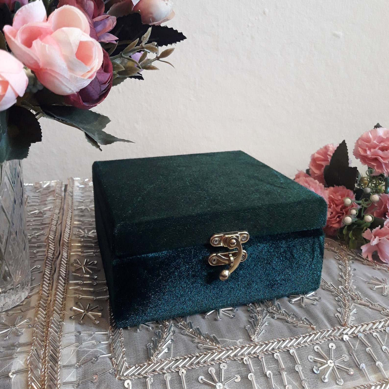 Green Velvet Box Etsy