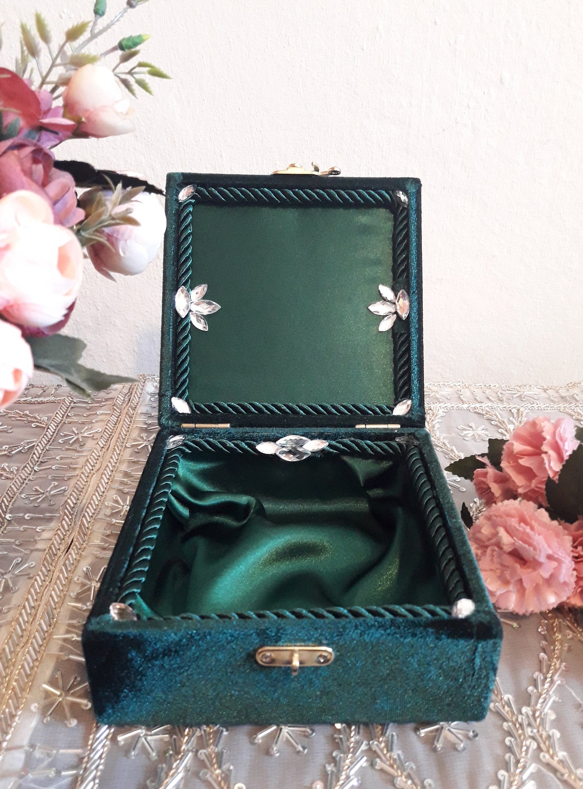 Green Velvet Box Etsy