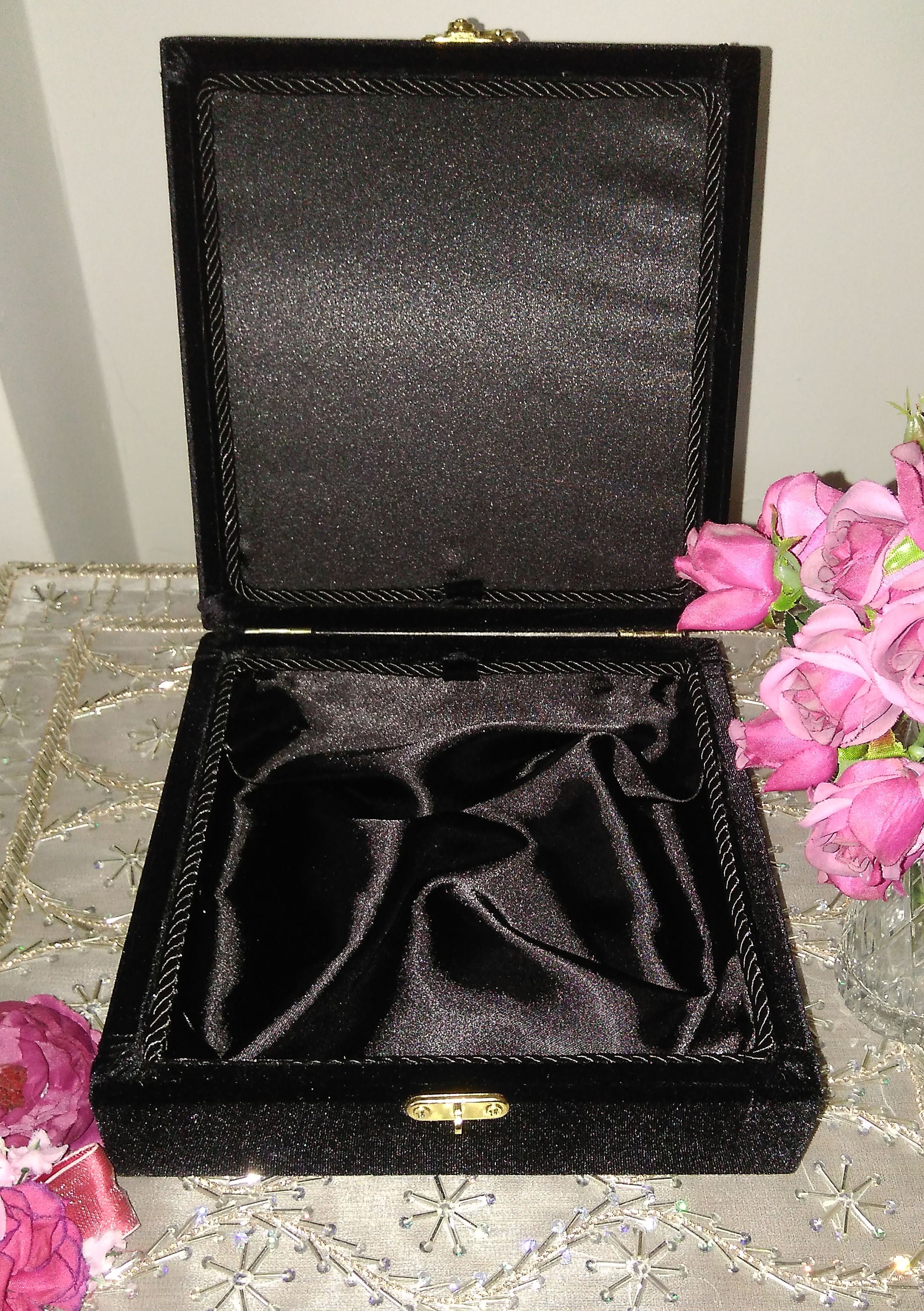 Black Velvet Box Etsy