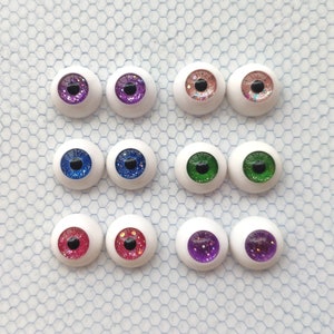 One Pair BJD doll eyes blue,pink,purple,red,green,8mm,10mm,12mm,14mm,16mm,18mm,20mm,22mm,24mm,26mm