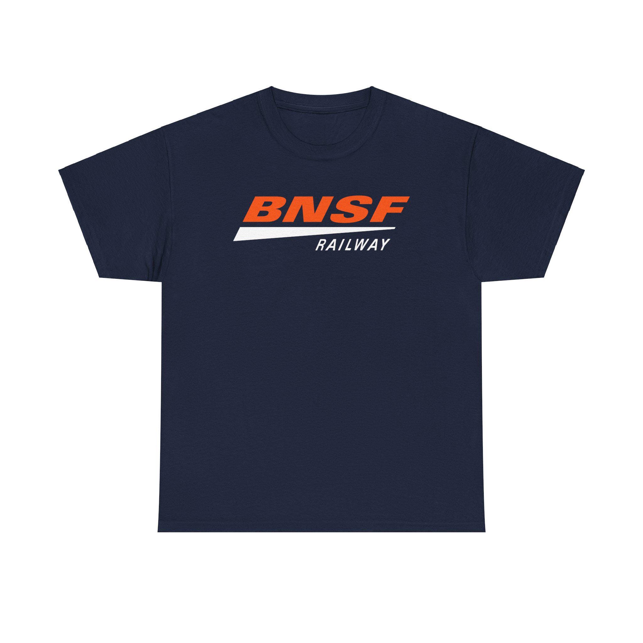 T-shirt Unisexe Gildan Logo BNSF Chemin De Fer - Tailles S à 5XL, Noir/gris/marine/blanc, Neuf Sans étiquettes