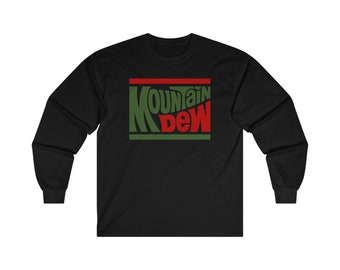 T-shirt Vintage Y2K Mountain Dew 'Get A Grip' - Manches Longues, Taille L, Noir - Occasion Bon état, Style Années 2000