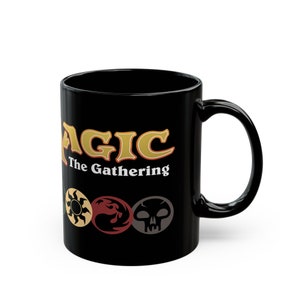 Magic The Gathering Logo Taza de café y té negra de 11 oz