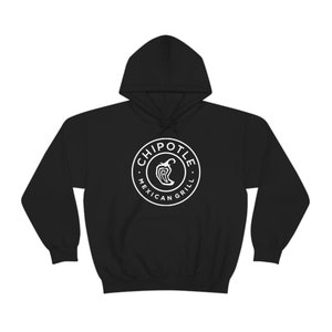 Felpa con cappuccio con logo Chipotle Mexican Grill, taglia S a 3XL