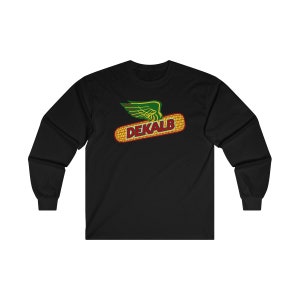 Dekalb Corn Harvest Logo Men&#39;s Black Long Sleeve T-shirt Size S to 2XL