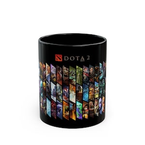 DOTA 2 Heroes Online Spiel Logo 11oz Kaffee Tee Schwarze Tasse