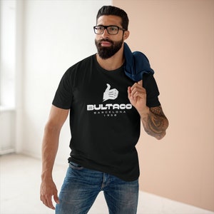 Bultaco Hand Logo Barcelona 1958 Men&#39;s T-shirt Size S to 3XL