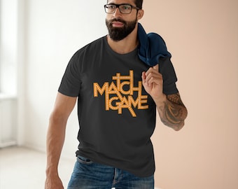 Match Game Show TV-serie logo T-shirt heren maat S tot 3XL