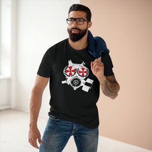 Umbrella Corporation Gasmaske Heren T-shirt Maat S t/m 3XL