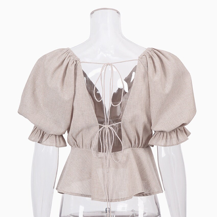linen backless top