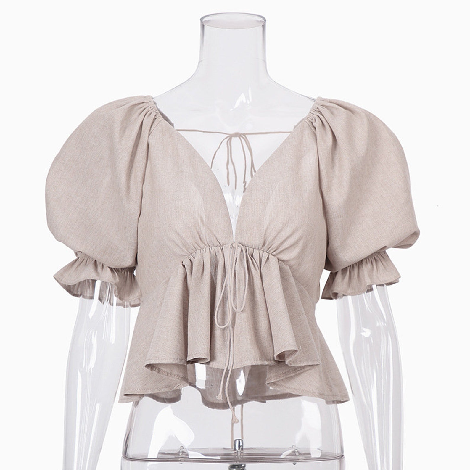linen backless top