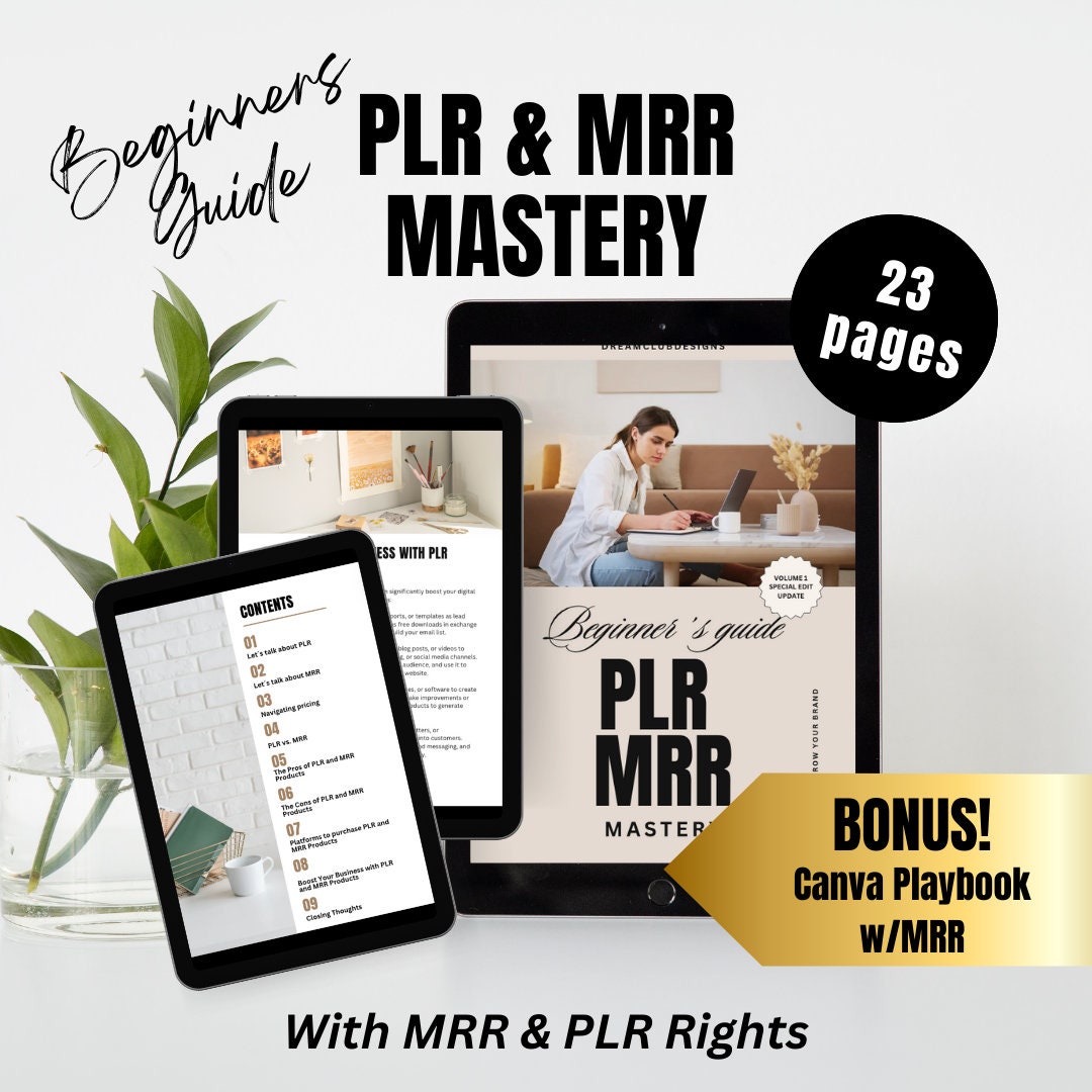Beginners Guide to MRR & PLR Products Mastery Ebook With Master Resell ...