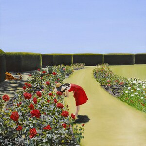 Original Fine Art Print - &#39;The roses had the look of flowers that are looked at&#39;