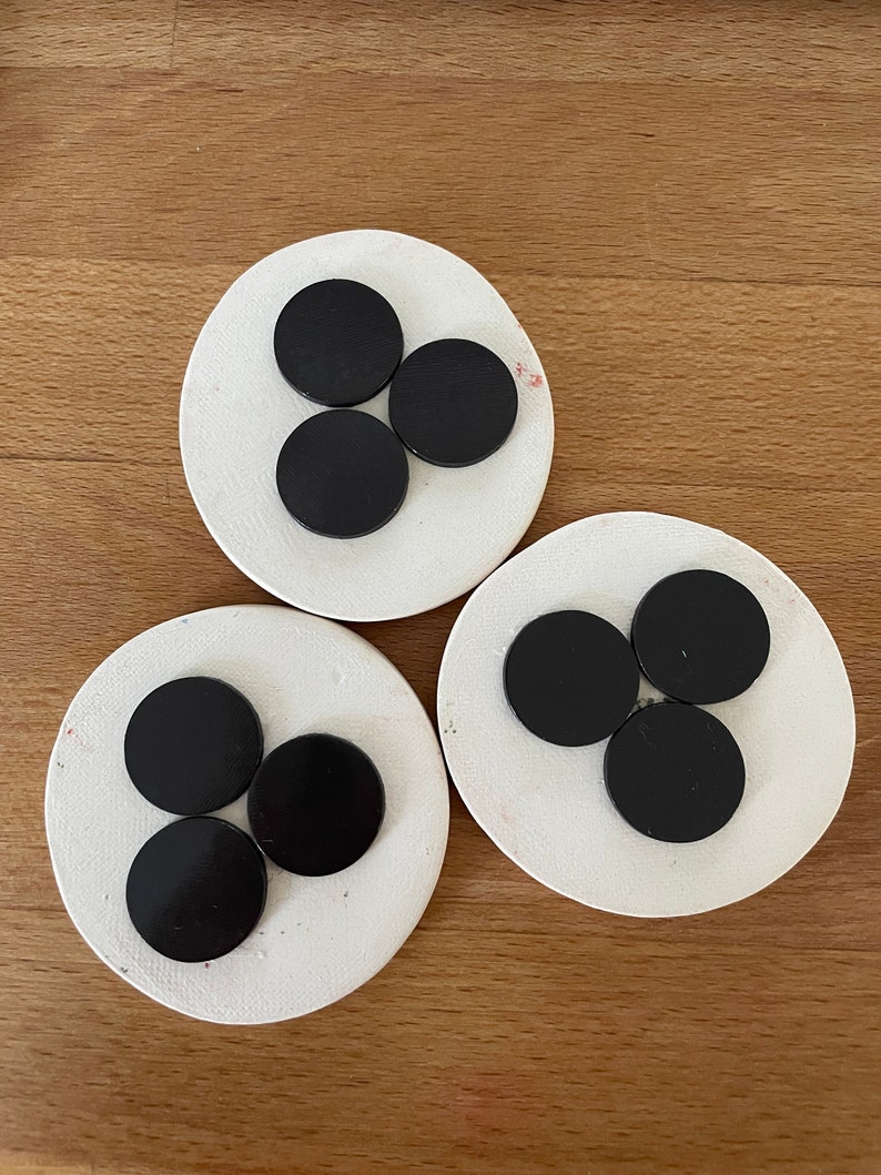 4 Ceramics Magnets, Red Floral Design Fridge Magnet set of 4, Clay, Flowers image 5