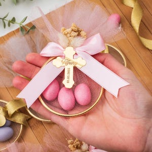 Bomboniera personalizzata per battesimo, regali personalizzati di caramelle alle mandorle per bambino e bambina, bomboniera per battesimo, ricordo Mi Bautizo, bomboniera Holly per comunione