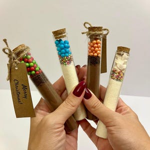 Hot Chocolate Favors for Guest, Hot Chocolate in Test Tube, Winter Wedding Favors, Engagement Favor,Hot Cocoa for Gift, Thank You Bulk Gifts