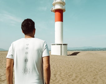 yantra t-shirt, sacred geometry, mandala, meditation, yoga clothes, organic cotton, streetwear, alternative, handmade clothing, festival