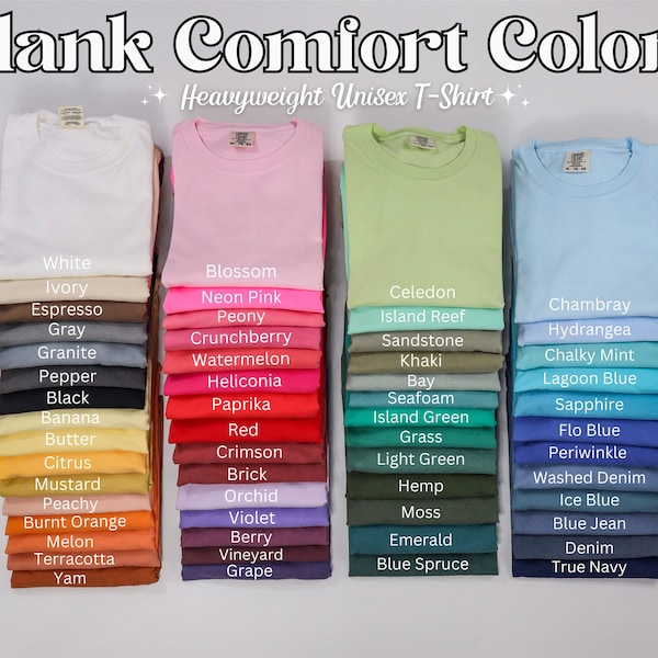 Comfort Colors® Blank Shirt, Comfort Colors Tee, Blank T-Shirt, Comfort Colors T-Shirt, 1717, Boho Shirt, Blank Comfort Colors 1717 Shirt