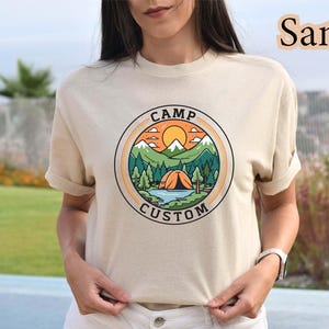 Custom Camp Shirt, Family Camping T-Shirt, Camp Crew Tee, Friends Group Gift, Outdoor Adventure Top, Camping Family Trip, Nature Lover Gift image 6
