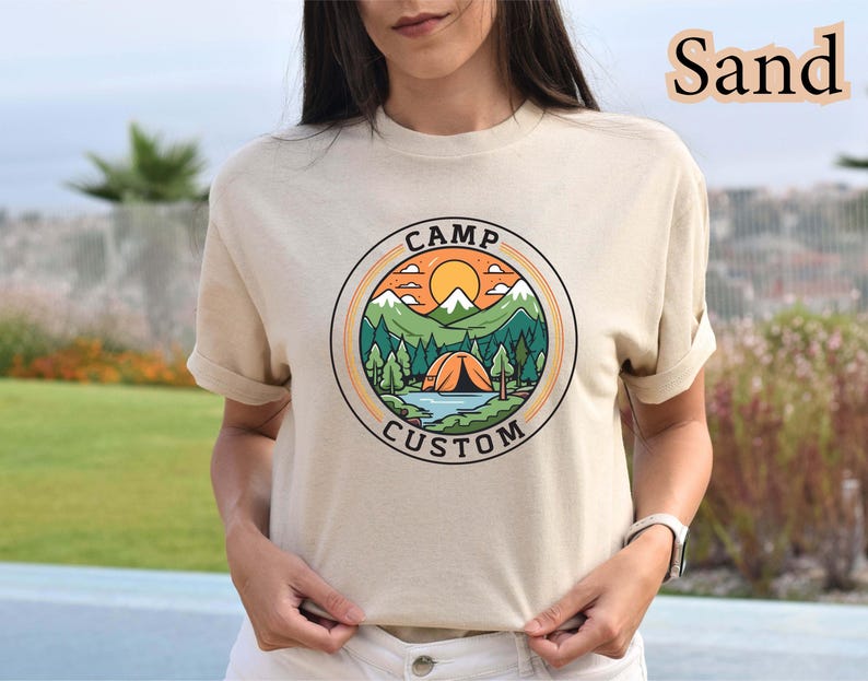 Custom Camp Shirt, Family Camping T-Shirt, Camp Crew Tee, Friends Group Gift, Outdoor Adventure Top, Camping Family Trip, Nature Lover Gift image 6