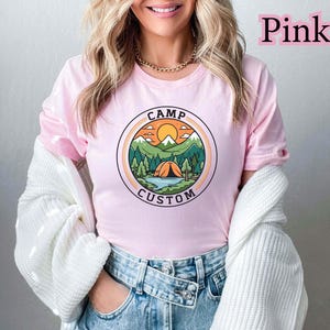 Custom Camp Shirt, Family Camping T-Shirt, Camp Crew Tee, Friends Group Gift, Outdoor Adventure Top, Camping Family Trip, Nature Lover Gift image 4