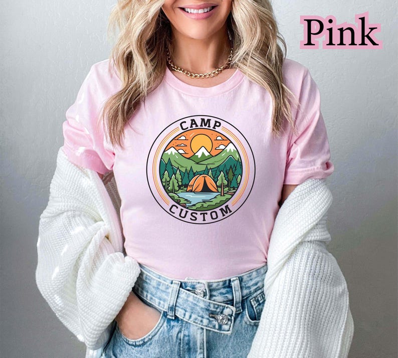 Custom Camp Shirt, Family Camping T-Shirt, Camp Crew Tee, Friends Group Gift, Outdoor Adventure Top, Camping Family Trip, Nature Lover Gift image 4