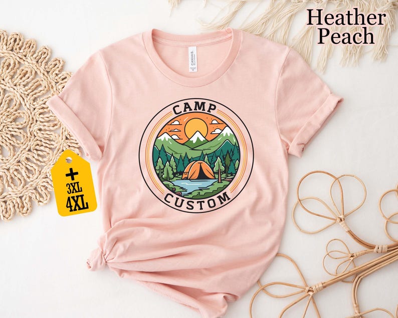 Custom Camp Shirt, Family Camping T-Shirt, Camp Crew Tee, Friends Group Gift, Outdoor Adventure Top, Camping Family Trip, Nature Lover Gift image 8