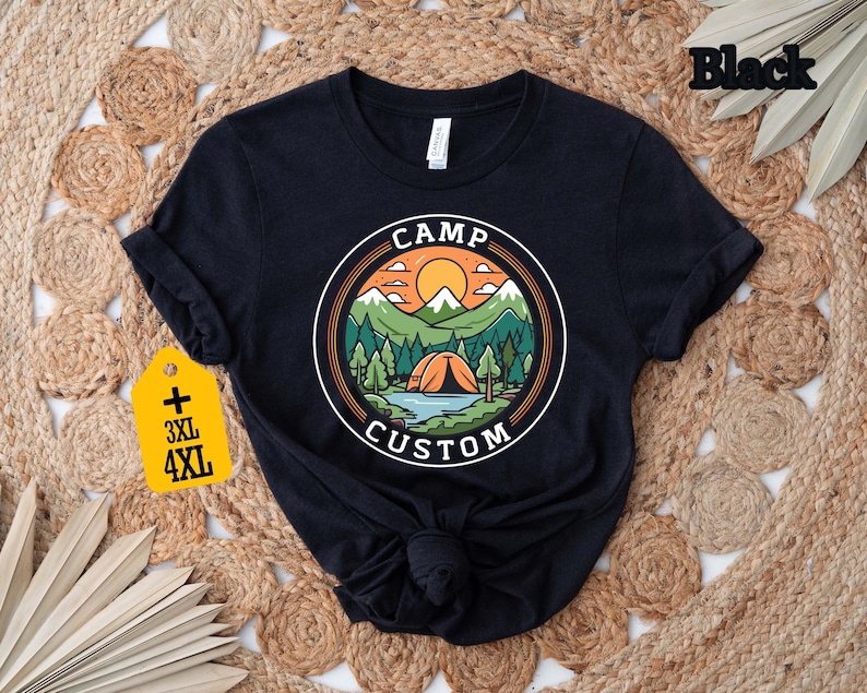 Custom Camp Shirt, Family Camping T-Shirt, Camp Crew Tee, Friends Group Gift, Outdoor Adventure Top, Camping Family Trip, Nature Lover Gift image 3
