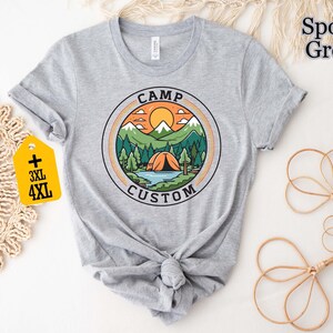 Custom Camp Shirt, Family Camping T-Shirt, Camp Crew Tee, Friends Group Gift, Outdoor Adventure Top, Camping Family Trip, Nature Lover Gift image 5