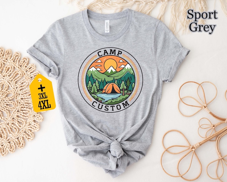 Custom Camp Shirt, Family Camping T-Shirt, Camp Crew Tee, Friends Group Gift, Outdoor Adventure Top, Camping Family Trip, Nature Lover Gift image 5