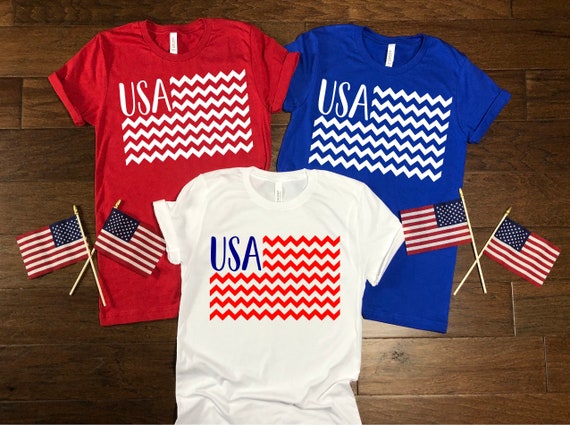 The Usa Family Shirt Red White Blue Shirt 4th of July Family | Etsy