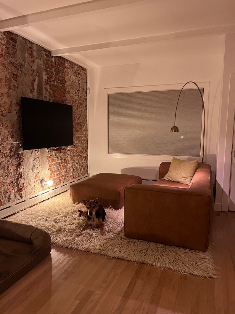 Authentic Ukrainian Carpathian Wool Handwoven Shaggy Flokati Rug, Sofa