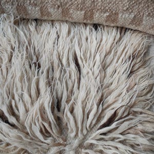 Hand Tufted Flokati Wool Rug, Shaggy Natural Wool Carpet for Living Room, Textured Modern Tufted Rug Fluffy Hand Rug, Housewarming Gift image 3
