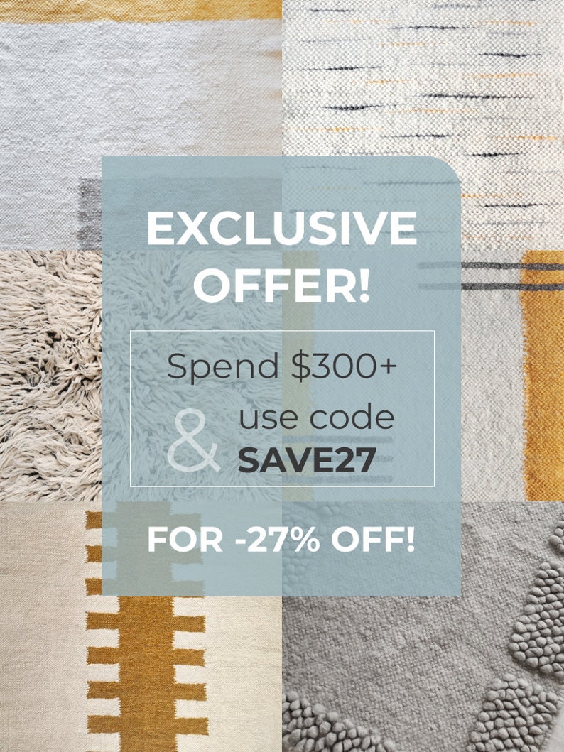 Authentic Ukrainian Carpathian Wool Handwoven Shaggy Flokati Rug, Sofa