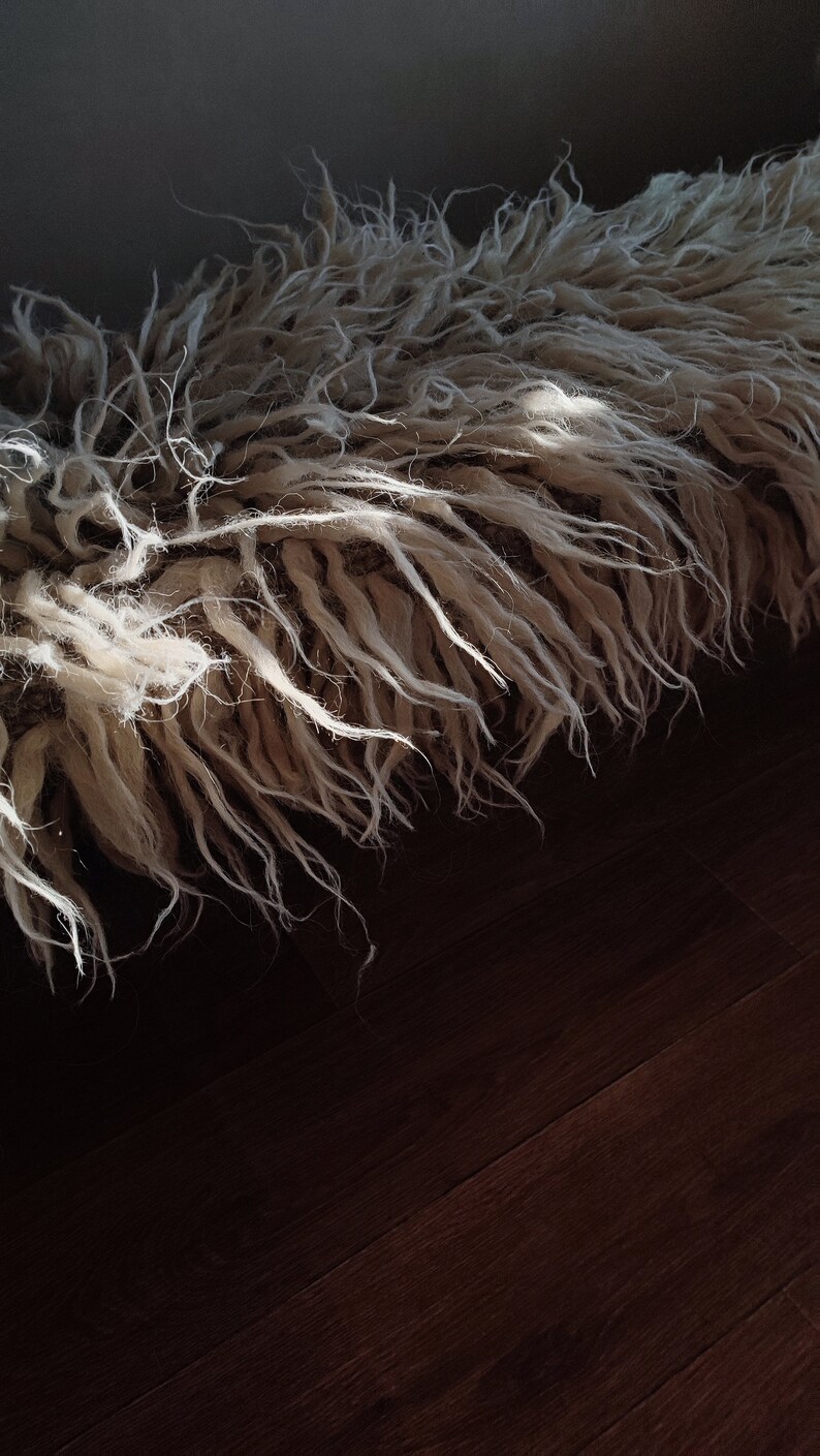 Shaggy Rug, Fluffy Carpet, Wool Shaggy Area Rug, Hand Tufted Rug ...