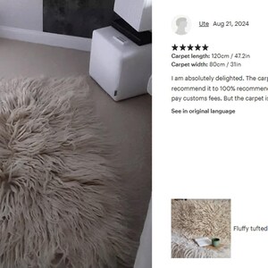 Fluffy Tufted Wool Rug, Shaggy Wool Rug, Shaggy Flokati Rug, Wool Rug ...