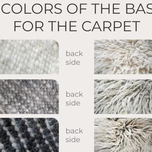 Fluffy Wool Rug, Shaggy Hand Woven Scandinavian Rug, Flokati Ivory Carpet, Natural Couch Cover Bedroom Aesthetic, Cozy Home Gift image 4