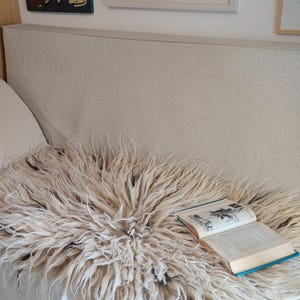 Hand Tufted Flokati Wool Rug, Shaggy Natural Wool Carpet for Living Room, Textured Modern Tufted Rug Fluffy Hand Rug, Housewarming Gift image 6