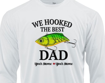 The Best DAD Ever in the World Father Day Long Sleeve Shirt Boating Gift Fishing Sailing Performance UPF 30-50 Boat UV Protection