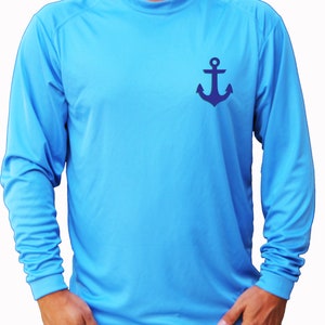 Anchor Boat Long Sleeve UPF 30 T-Shirt Fishing Shirt UV Protection