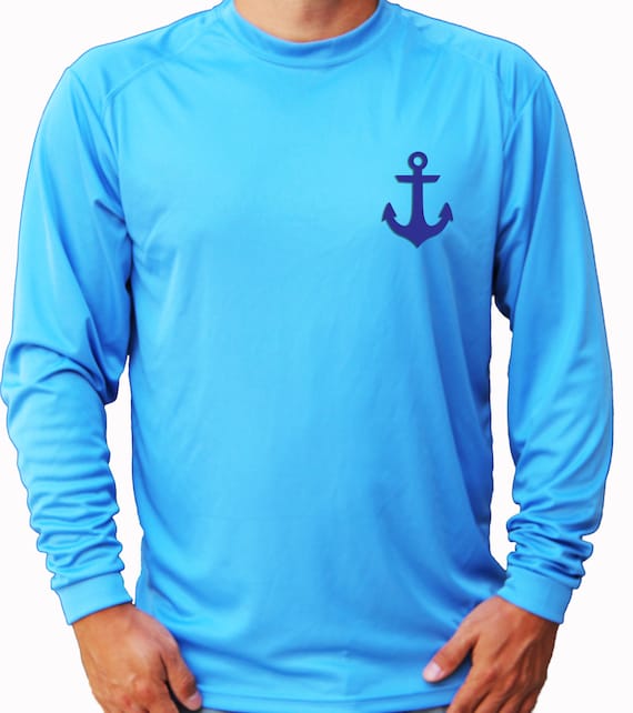 Anchor Boat Long Sleeve UPF 30 T-shirt Fishing Shirt UV Protection