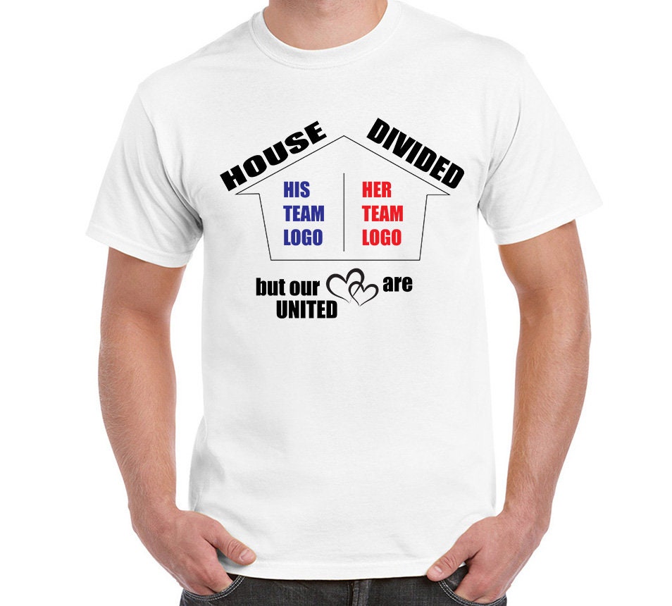 House Divided Custom Made Print Sport Teams T Shirt Tee Logo Etsy UK