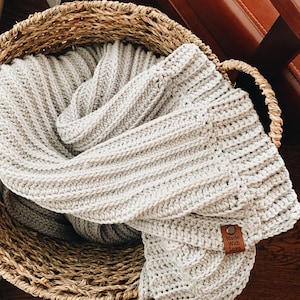 Knit-Like Crochet Blanket Pattern - Crochet Afghan Pattern - Crochet Pattern - Intermediate Crochet Blanket Pattern - Myles Blanket