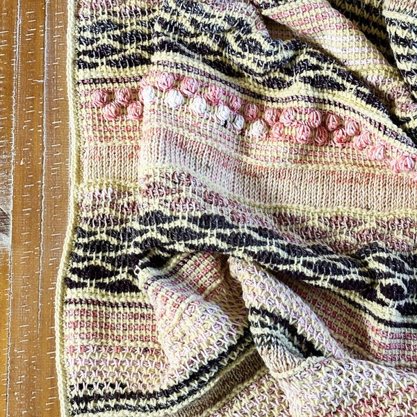 Tunisian Crochet Sampler Blanket Pattern: Intermediate Level (PDF Pattern)
