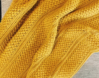 Häkeldecke Muster - Afghanisches Muster - Häkelanleitung - Für Fortgeschrittene Häkeldecke - Finley Blanket
