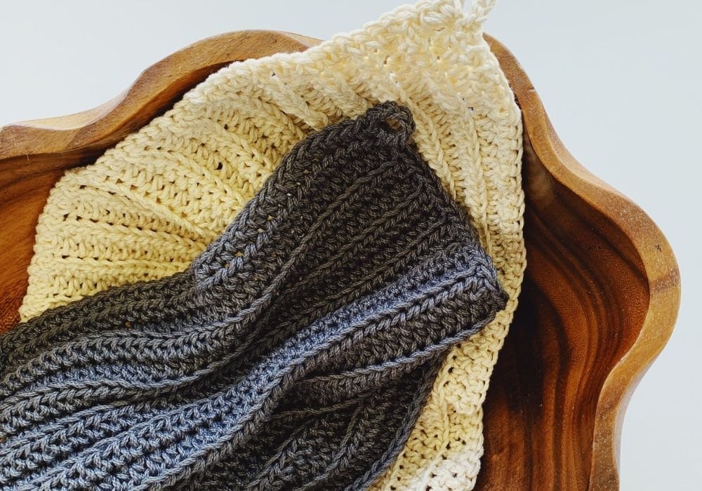 Easy Crochet Dish Towel Pattern two Sizes Etsy