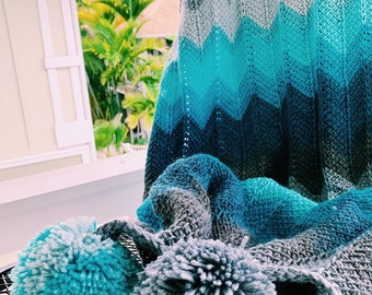 Tunisian Crochet Blanket Pattern - The Aloha Blanket