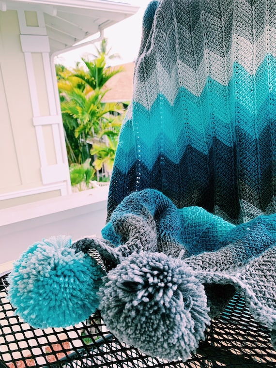 Tunisian Crochet Blanket Pattern the Aloha Blanket Etsy
